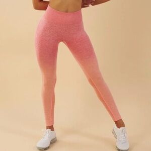 Gymshark Seamless Ombre High-Waist Coral Pink Leggings